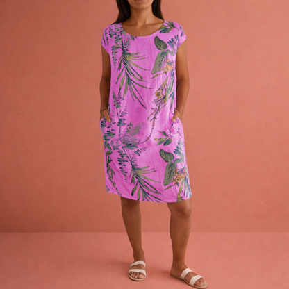 Elegant midi dress with a comfortable fit for women | Frederika