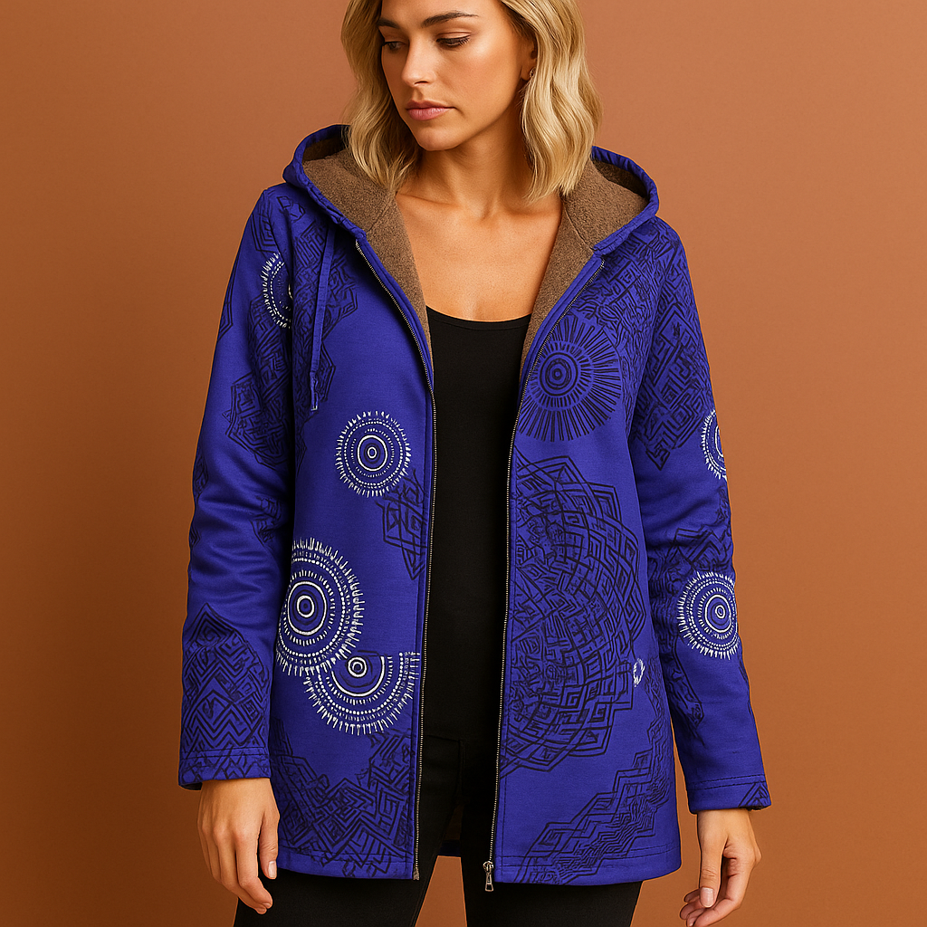 Women's Intermediate Jacket with Floral Print and Pockets | Femke
