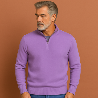 Comfortable men's sweater with quarter zip | Mark