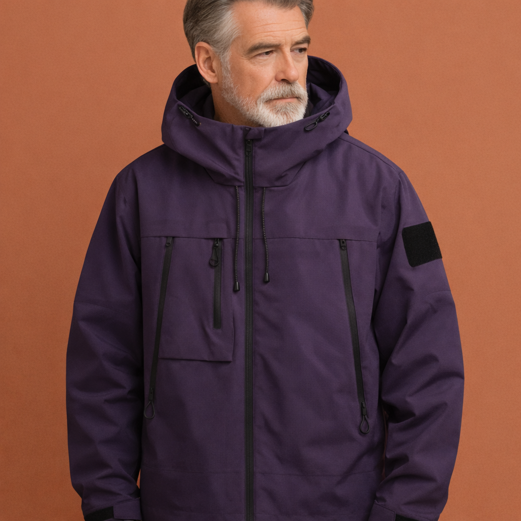 Jacket with Hood and Multiple Pockets for Men | Gregoor