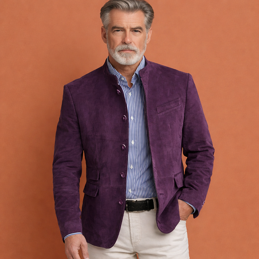 Classic coat with stand-up collar for men | Koenraad