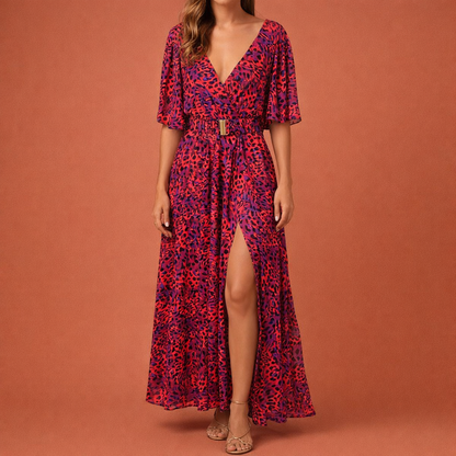 Maxi wrap dress for women with an elegant fit and summery look | Evelina
