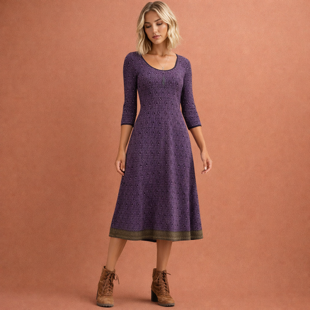 Dress with Geometric Pattern for Women | Sally