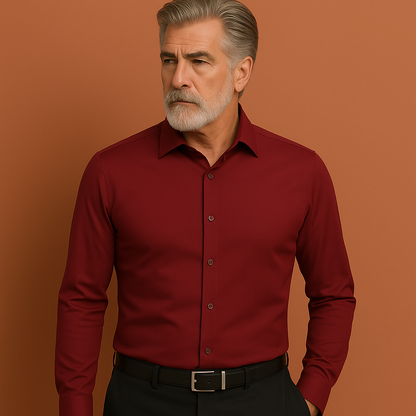 Slim fit shirt with button closure for men | Arie