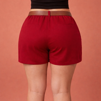 Ladies high waisted shorts with belt and elegant fit | Elorae