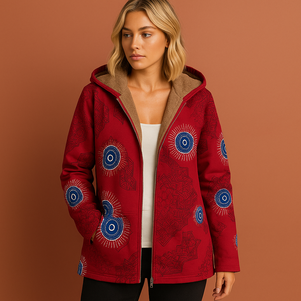 Women's Intermediate Jacket with Floral Print and Pockets | Femke