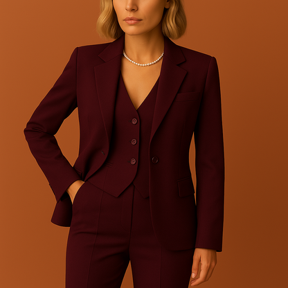 Three-piece women's set with jacket and trousers for a stylish look | Antje