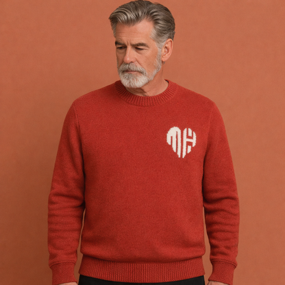 Elegant Embroidered Sweater for Men | Cullen
