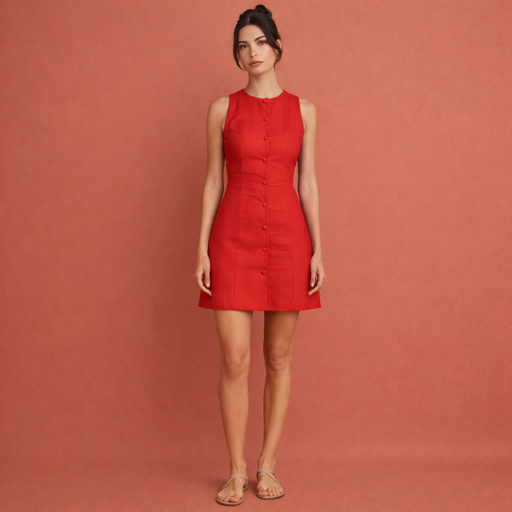 Elegant sleeveless mini dress for women | Hilda