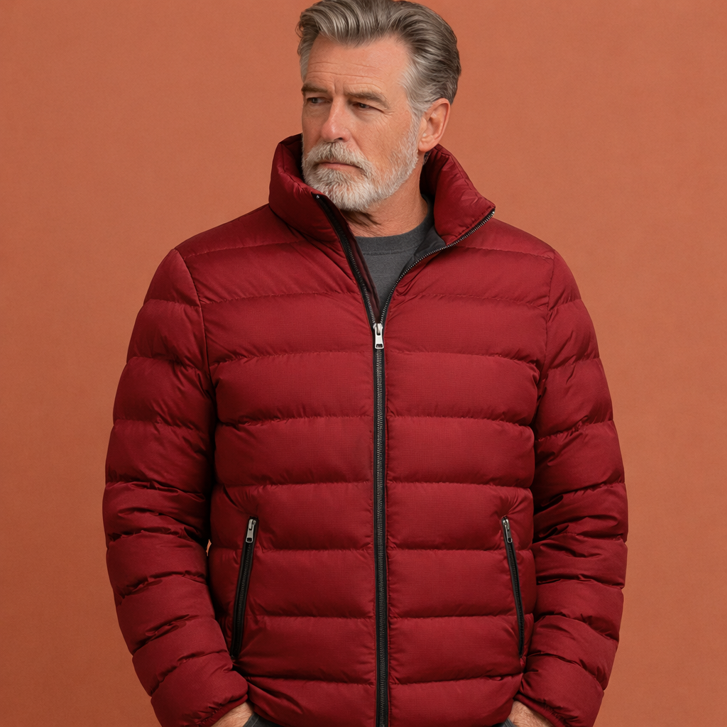 Padded Winter Jacket with Zipper Pockets for Men | Johannes