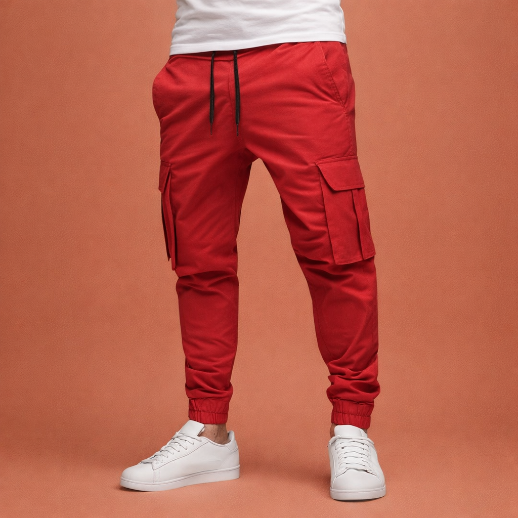 Cargo Jogging Pants with Pockets and Drawstring for Men | Arend