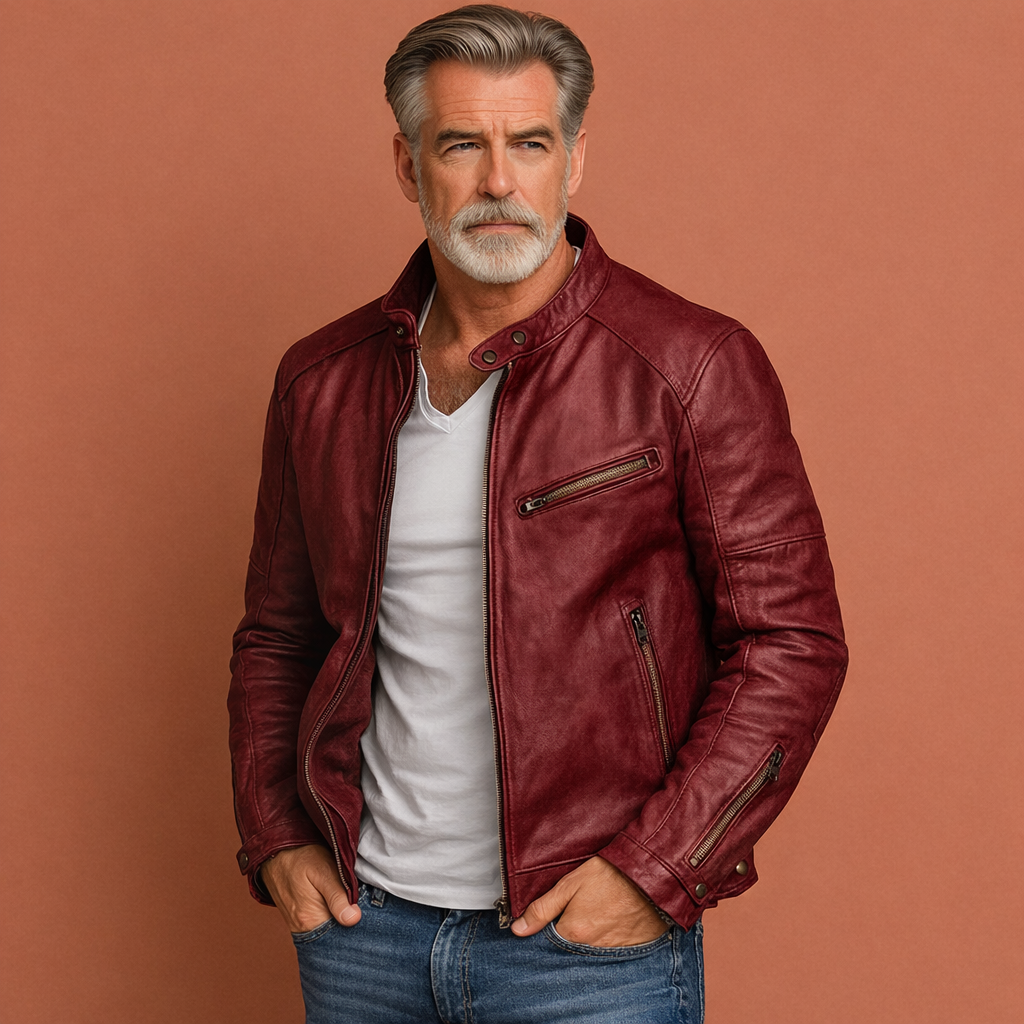 Men's Jacket with Stand-Up Collar and Zipper | Christoffel