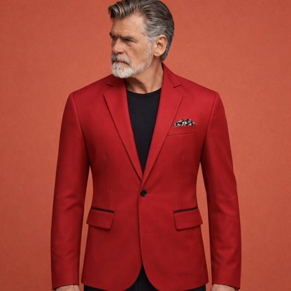 Jacket with Notched Collar and Flap Pockets for Men | Axel