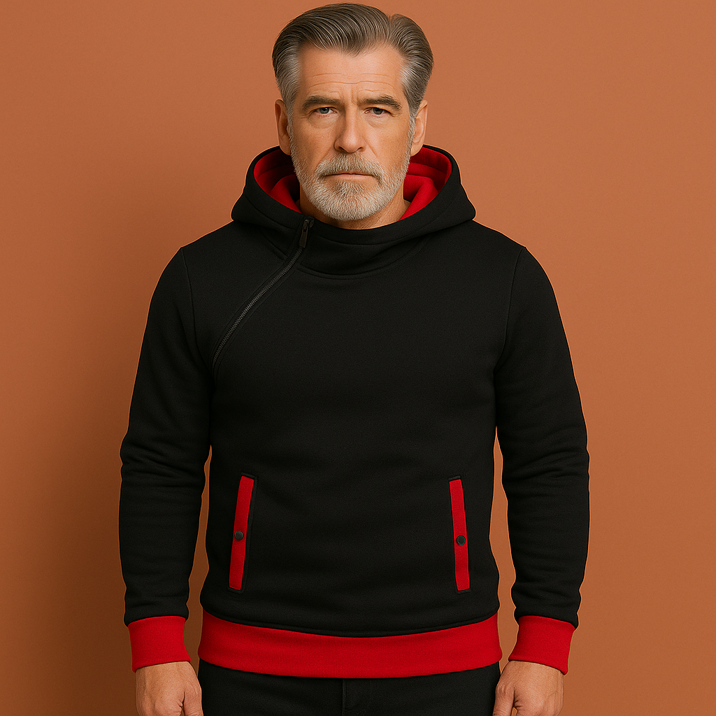 Slim-fit hoodie with contrasting details for men | Milan