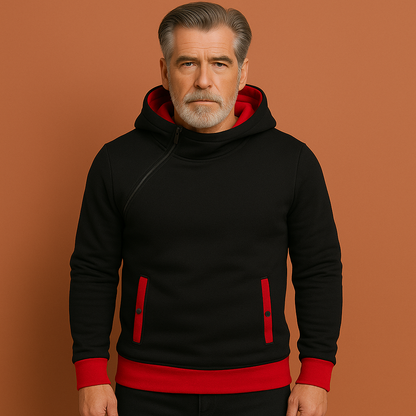 Slim-fit hoodie with contrasting details for men | Milan