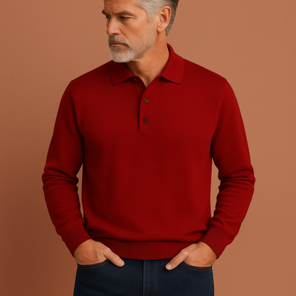 Stylish polo sweater with a comfortable fit for men | Swen