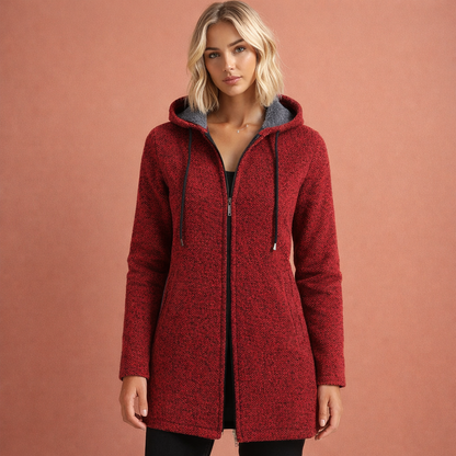 Warm casual vest met capuchon voor dames | Ineke
