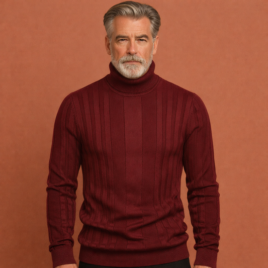 Warm turtleneck sweater with a comfortable fit for men | Davion