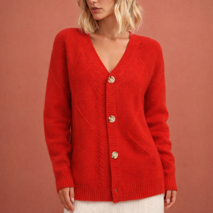 Warm knitted cardigan for women | Janneke