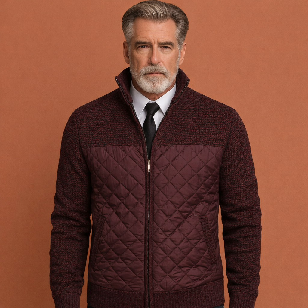 Warm Stylish Jacket for Men with Modern Pattern | Axel