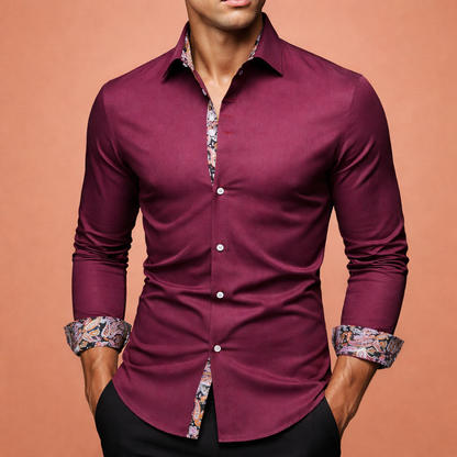 Men's shirt with paisley details for stylish and formal occasions | Diederik-Jan