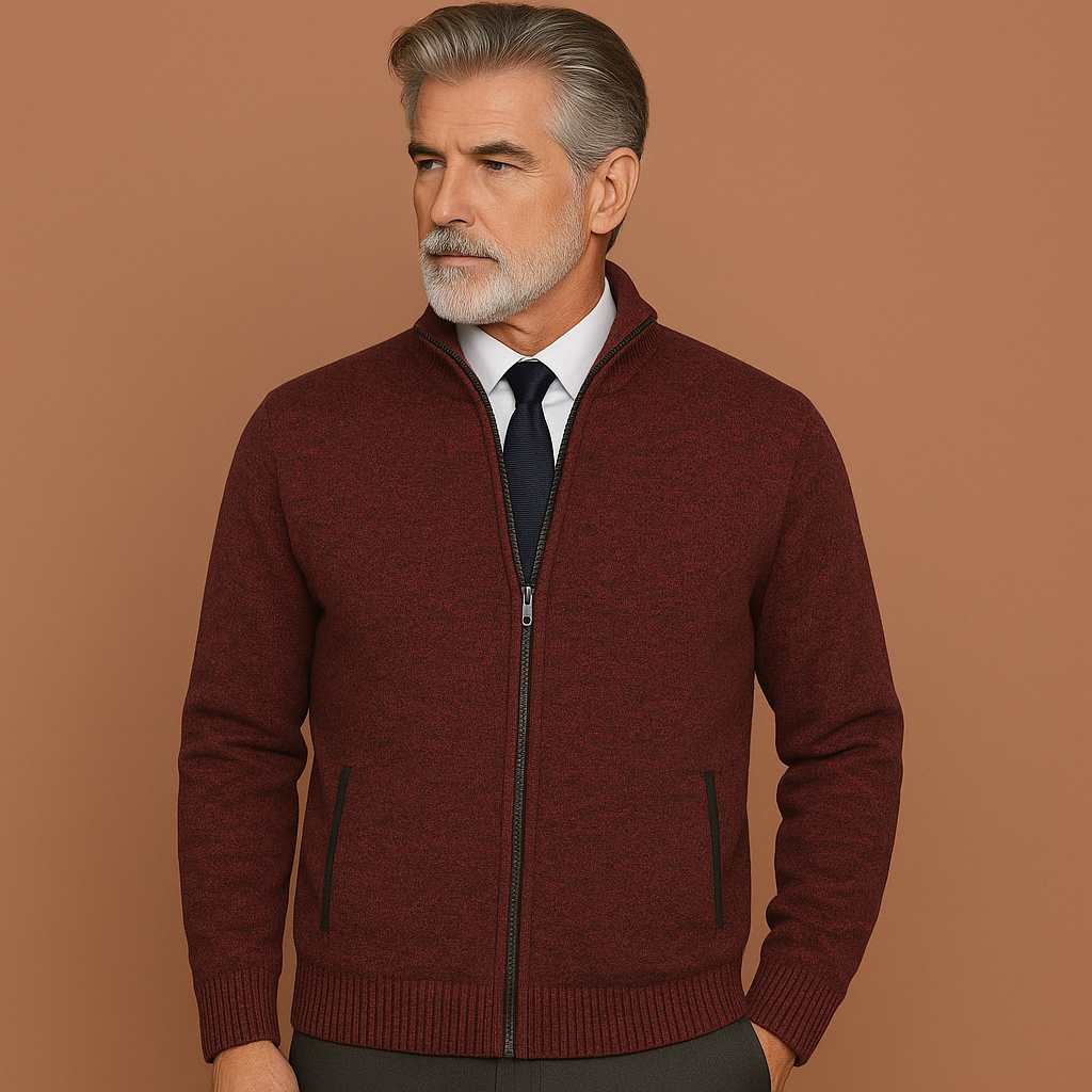 Zippered Vest with Collar for Men | Arias