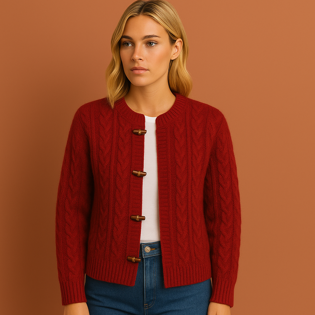 Retro knitted cardigan with elegant appearance for women | Bella