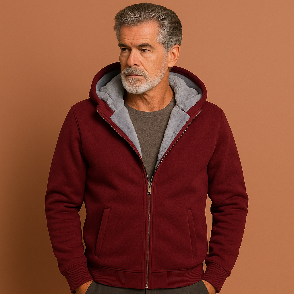 Warm winter vest with hood for men | Niels