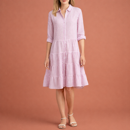 Elegant midi summer dress for women with a modern fit | Helmi
