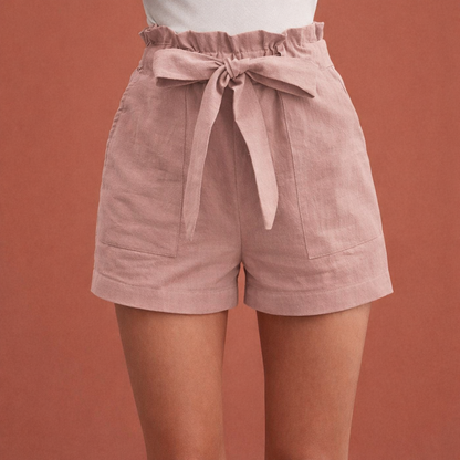 High-waisted shorts for women with drawstring and pockets | Elvara
