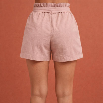 High-waisted shorts for women with drawstring and pockets | Elvara
