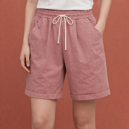 Comfortable women's summer shorts with elastic waistband | Ylina