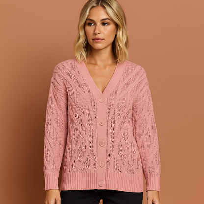 Elegant V-neck sweater for women with a stylish fit | Addison