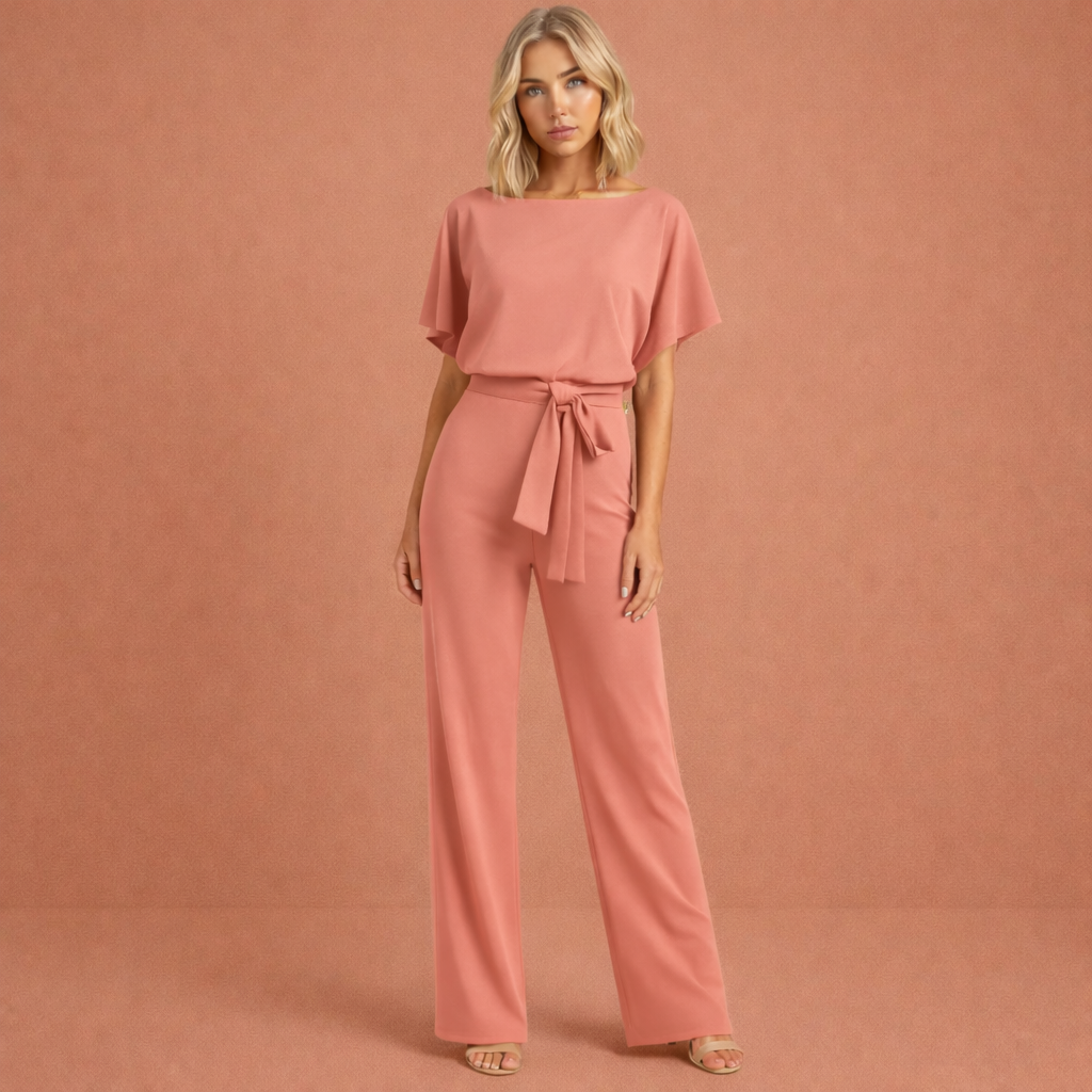 Elegant two-piece set with belt for women | Femke