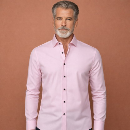 Classic men's shirt with long sleeves and Kent collar for formal and business outfits | Pieter