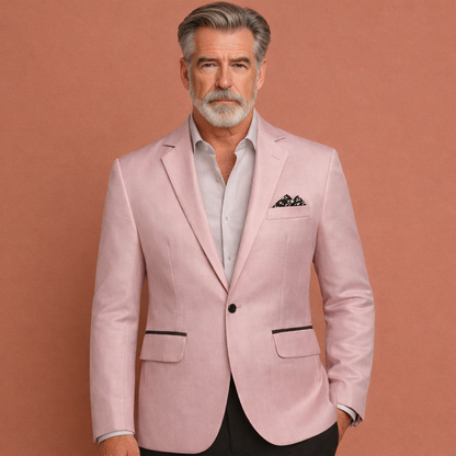 Jacket with Notched Collar and Flap Pockets for Men | Axel