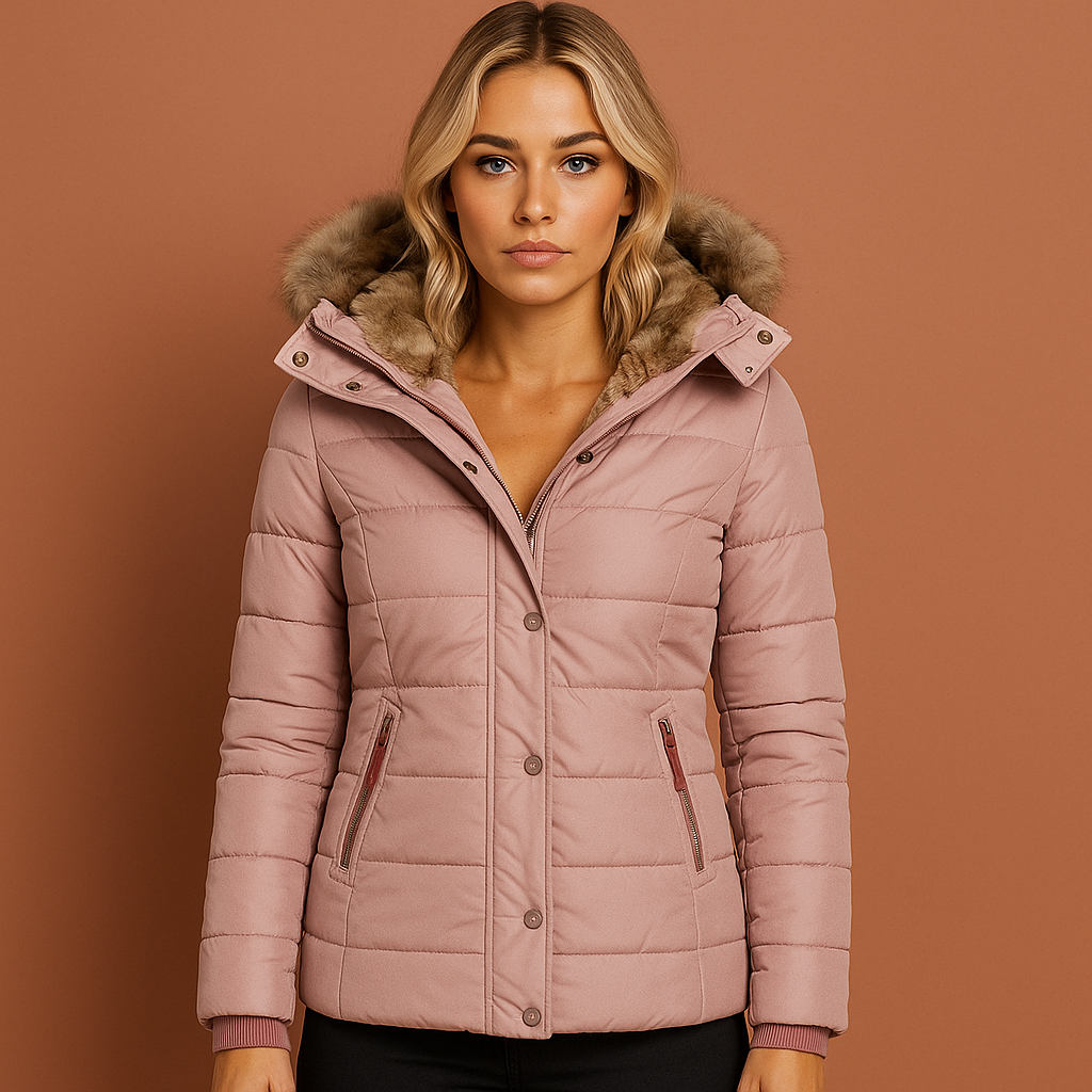 Warm lined winter coat with plush lining for women | Risa