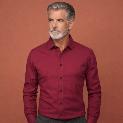 Slim-fit men's shirt with long sleeves for business and casual outfits | Reinout