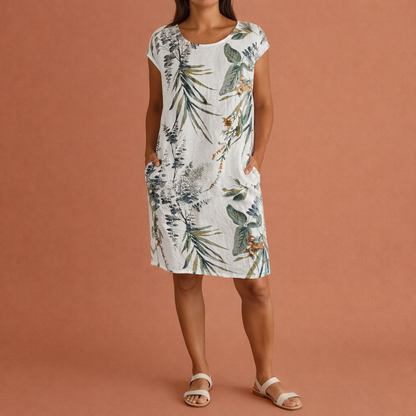 Elegant midi dress with a comfortable fit for women | Frederika