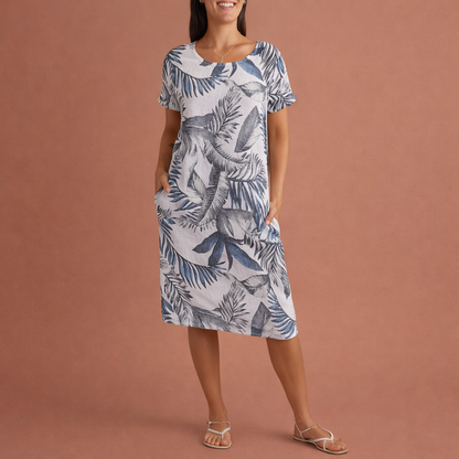 Elegant midi dress with a comfortable fit for women | Frederika