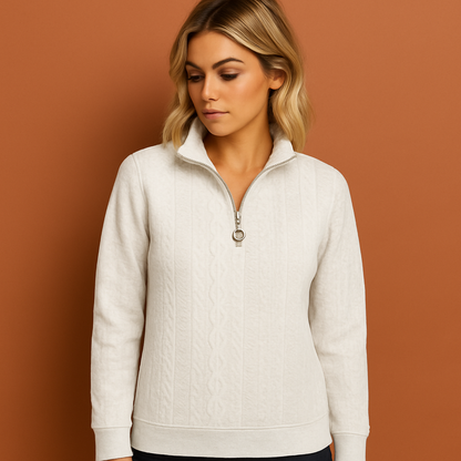 Stylish half-zip sweatshirt for women | Josea