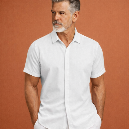Linen Summer Shirt with Short Sleeves for Men | Sven