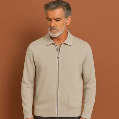 Regular fit vest with zipper for men | Julius