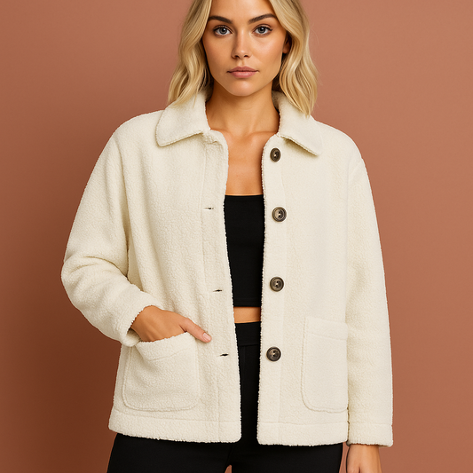 Warm jacket with modern cut for women | Leonie
