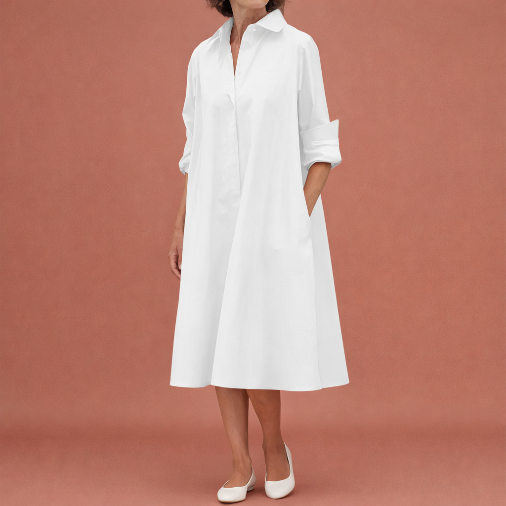 Midi blouse dress for women | Elvora