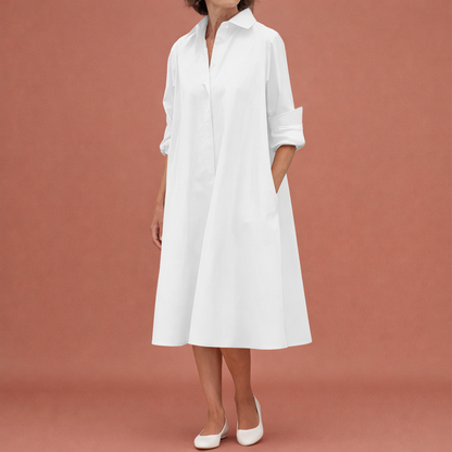 Midi blouse dress for women | Elvora