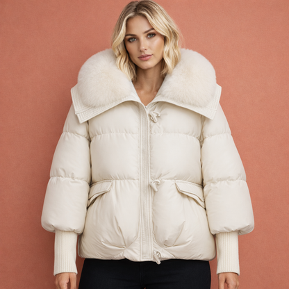 Ladies' winter coat with collar and elegant finish | Yvonne