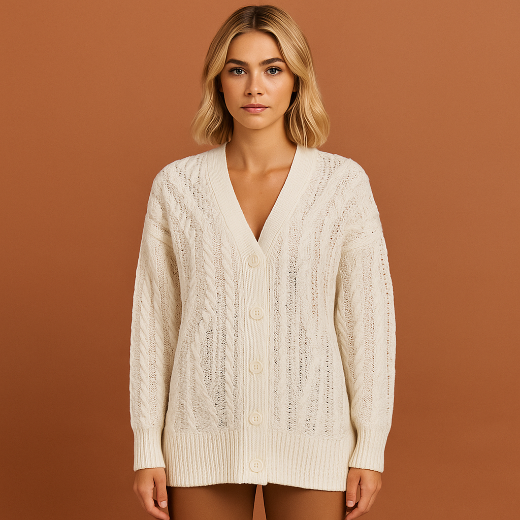 Elegant V-neck sweater for women with a stylish fit | Addison