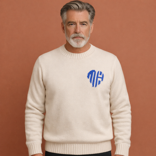 Elegant Embroidered Sweater for Men | Cullen