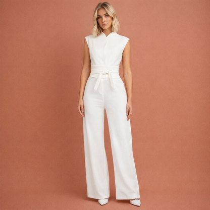 Elegant jumpsuit with V-neck and flattering fit for women | Rosalie